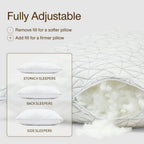 Core Calm Adjustable Memory Foam Pillow – Shredded Cooling Pillow for Side & Back Sleepers