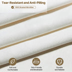Textured fabric with anti-sheet set and tear-resistant properties on a white background