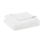 White Cotton Waffle Blanket